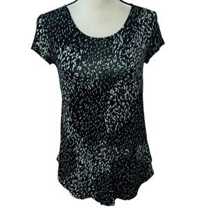 Alfani Abstract Essential Short Sleeve Top